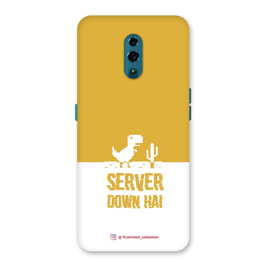 Server Down Hai Mustard Yellow Back Case for Oppo Reno