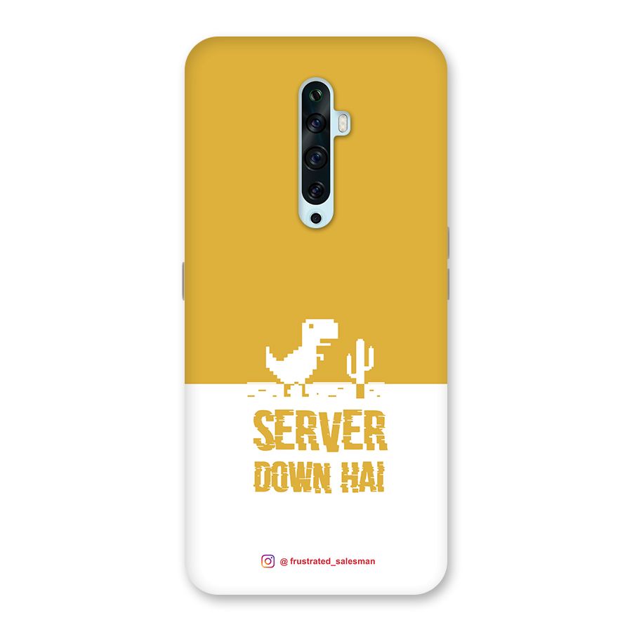 Server Down Hai Mustard Yellow Back Case for Oppo Reno2 F