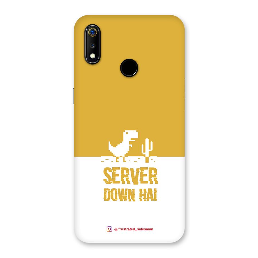 Server Down Hai Mustard Yellow Back Case for Realme 3