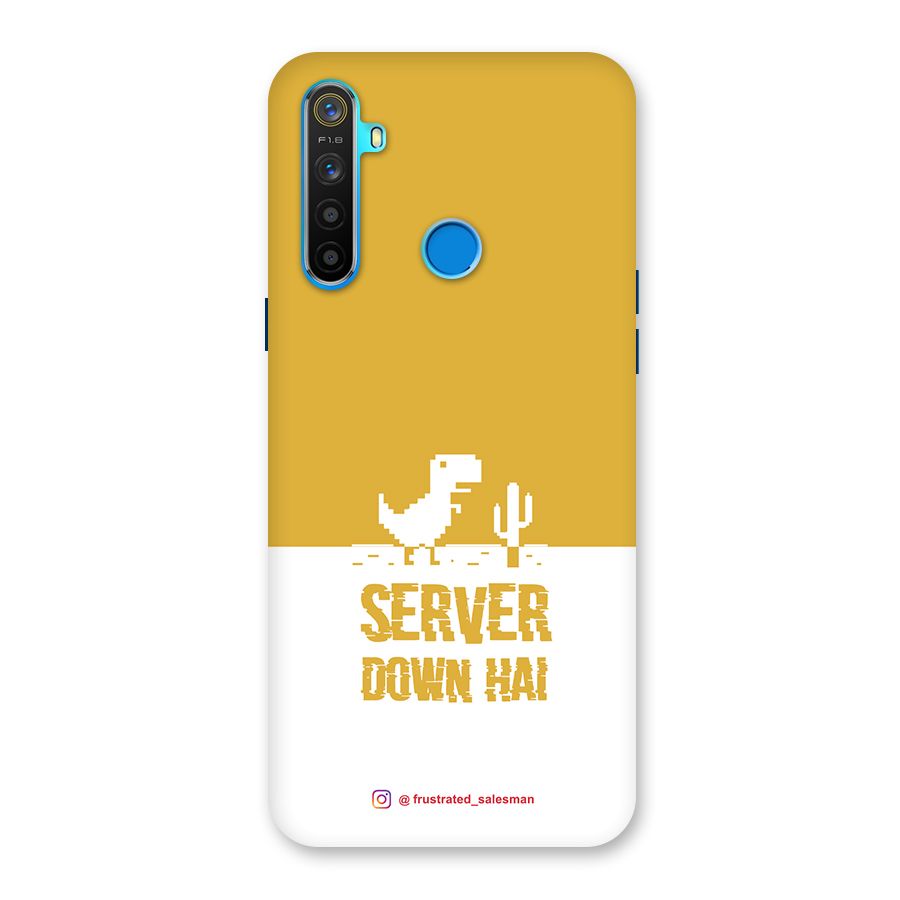 Server Down Hai Mustard Yellow Back Case for Realme 5s