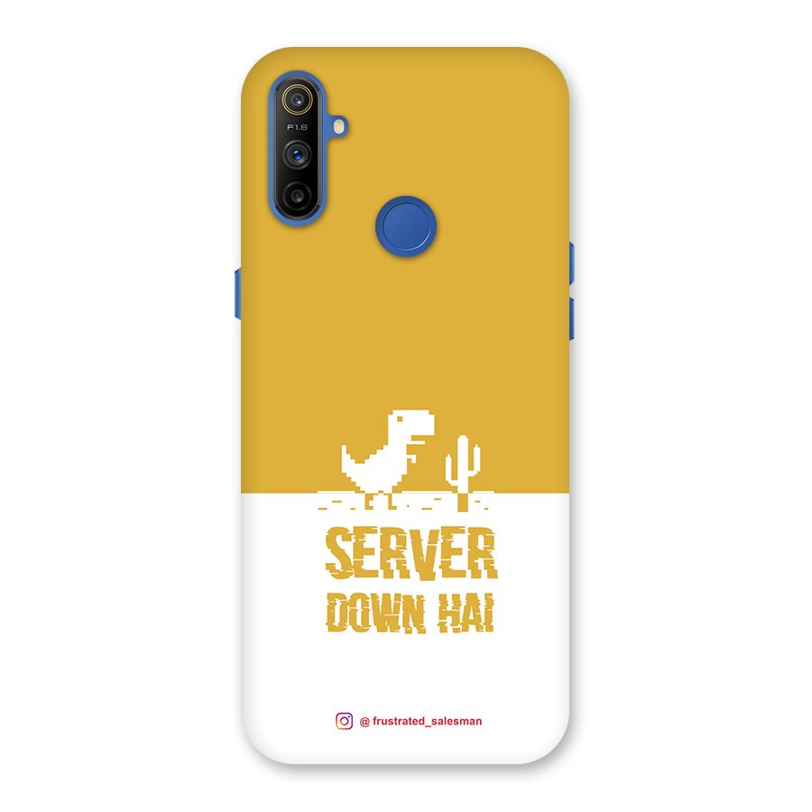 Server Down Hai Mustard Yellow Back Case for Realme Narzo 10A