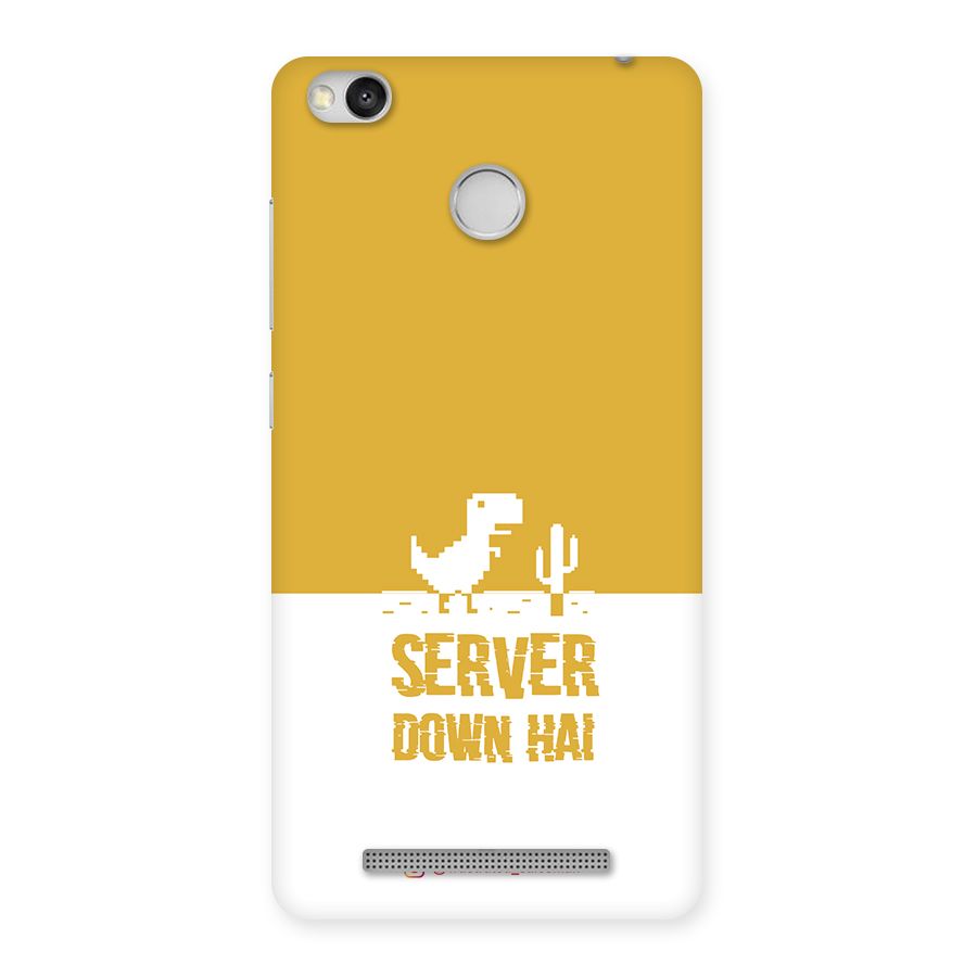 Server Down Hai Mustard Yellow Back Case for Redmi 3S Prime