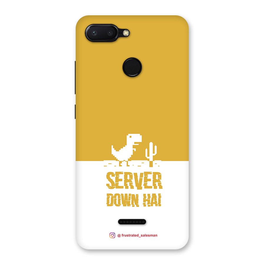 Server Down Hai Mustard Yellow Back Case for Redmi 6