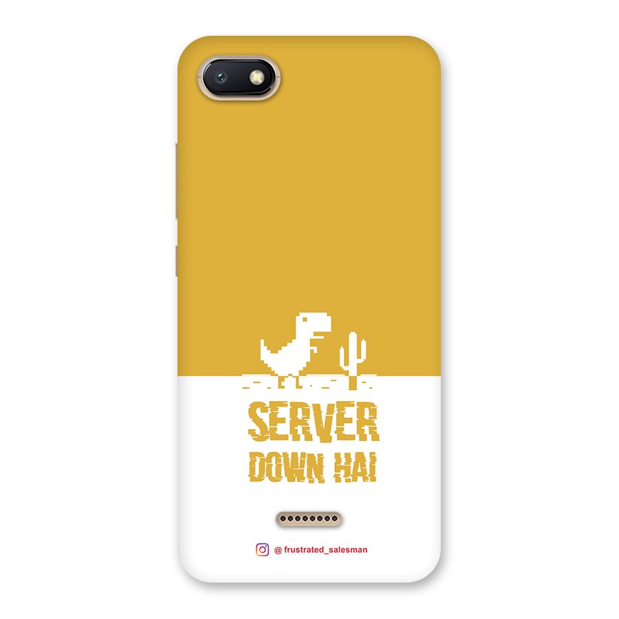 Server Down Hai Mustard Yellow Back Case for Redmi 6A