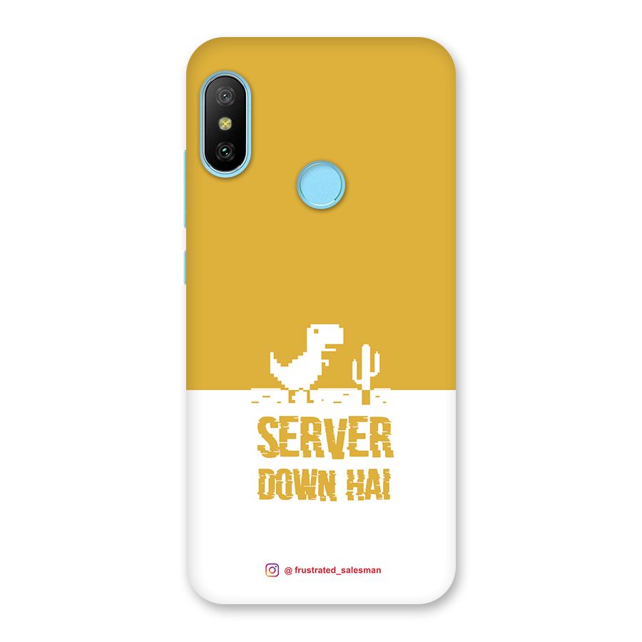 Server Down Hai Mustard Yellow Back Case for Redmi 6 Pro