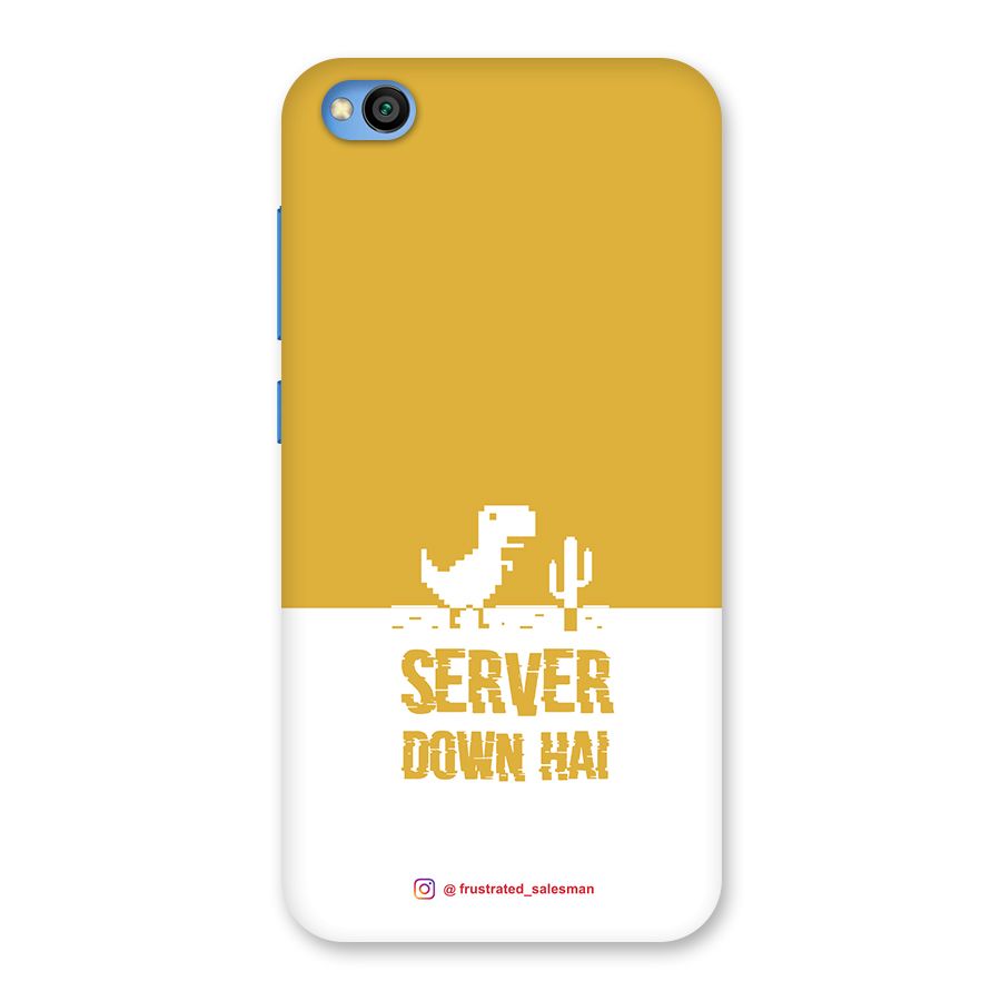 Server Down Hai Mustard Yellow Back Case for Redmi Go