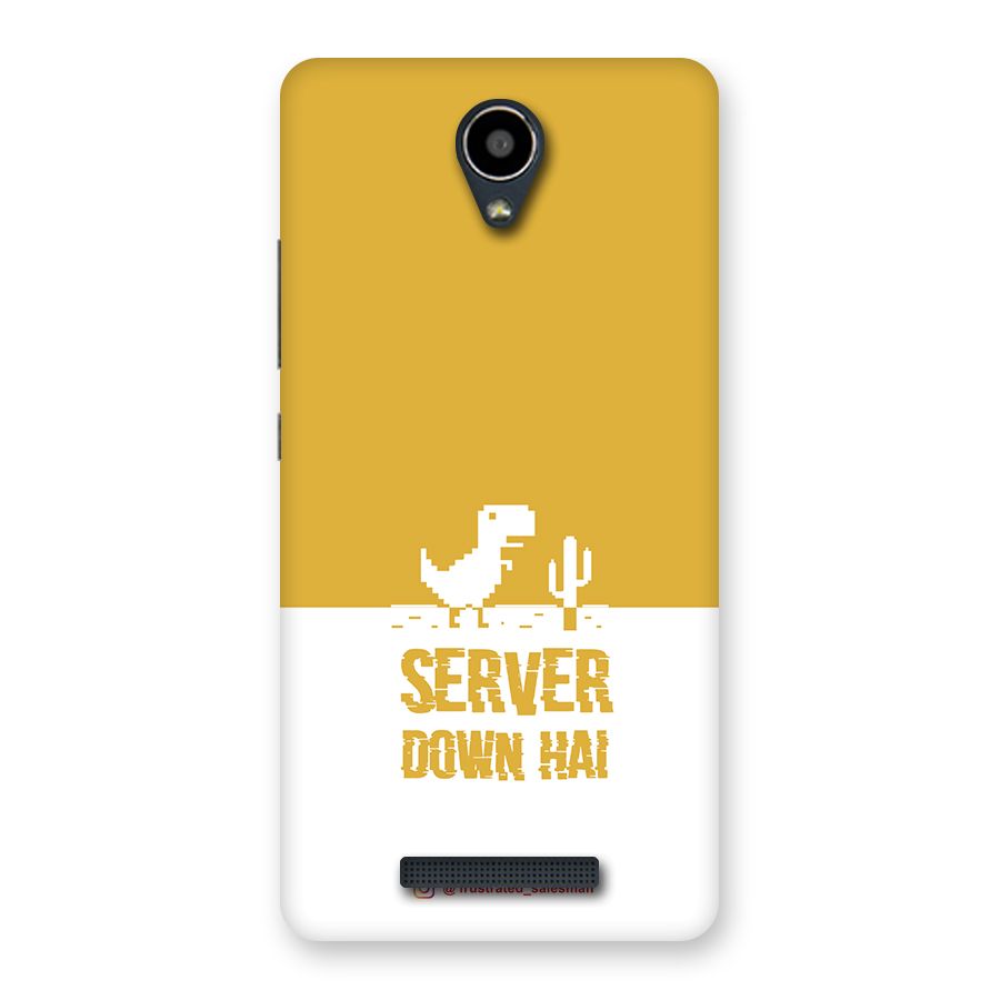 Server Down Hai Mustard Yellow Back Case for Redmi Note 2