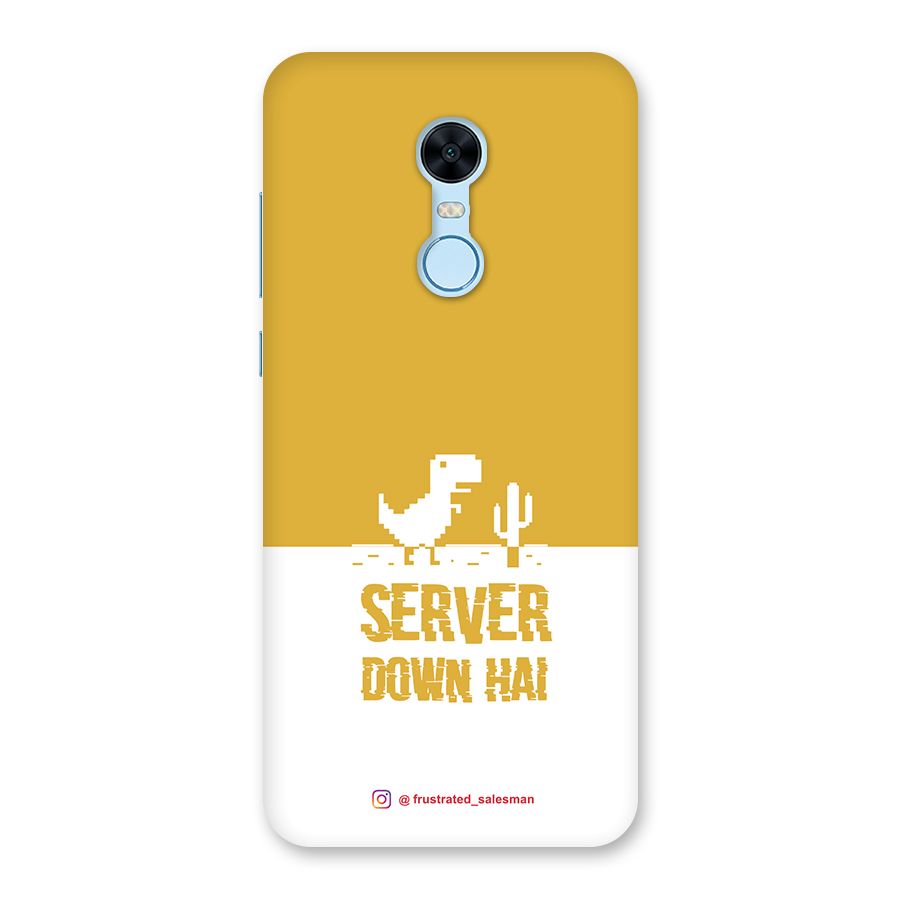 Server Down Hai Mustard Yellow Back Case for Redmi Note 5