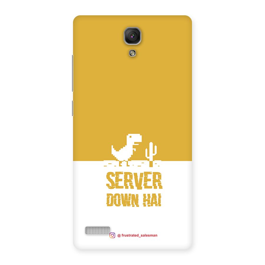 Server Down Hai Mustard Yellow Back Case for Redmi Note Prime