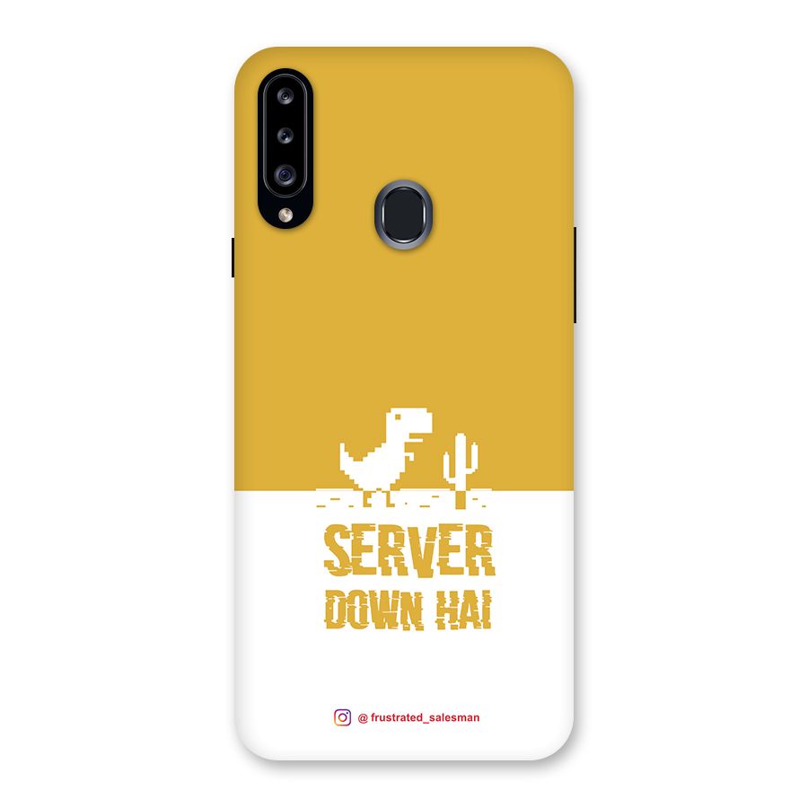 Server Down Hai Mustard Yellow Back Case for Samsung Galaxy A20s