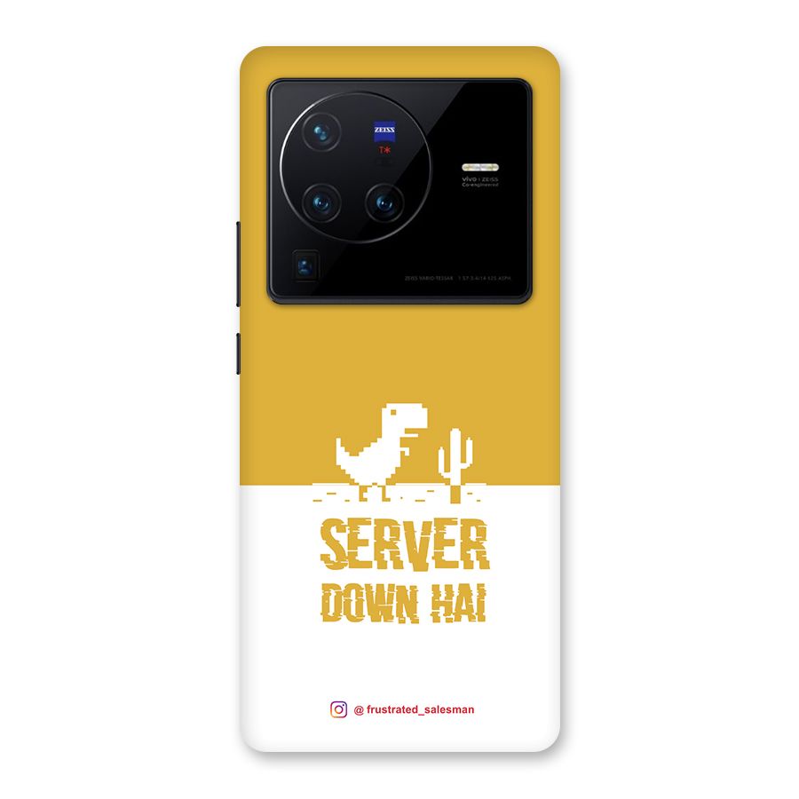 Server Down Hai Mustard Yellow Back Case for Vivo X80 Pro