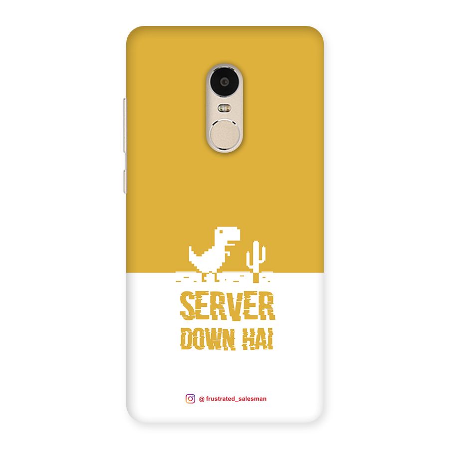 Server Down Hai Mustard Yellow Back Case for Xiaomi Redmi Note 4