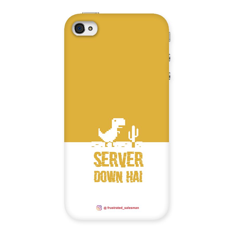 Server Down Hai Mustard Yellow Back Case for iPhone 4 4s