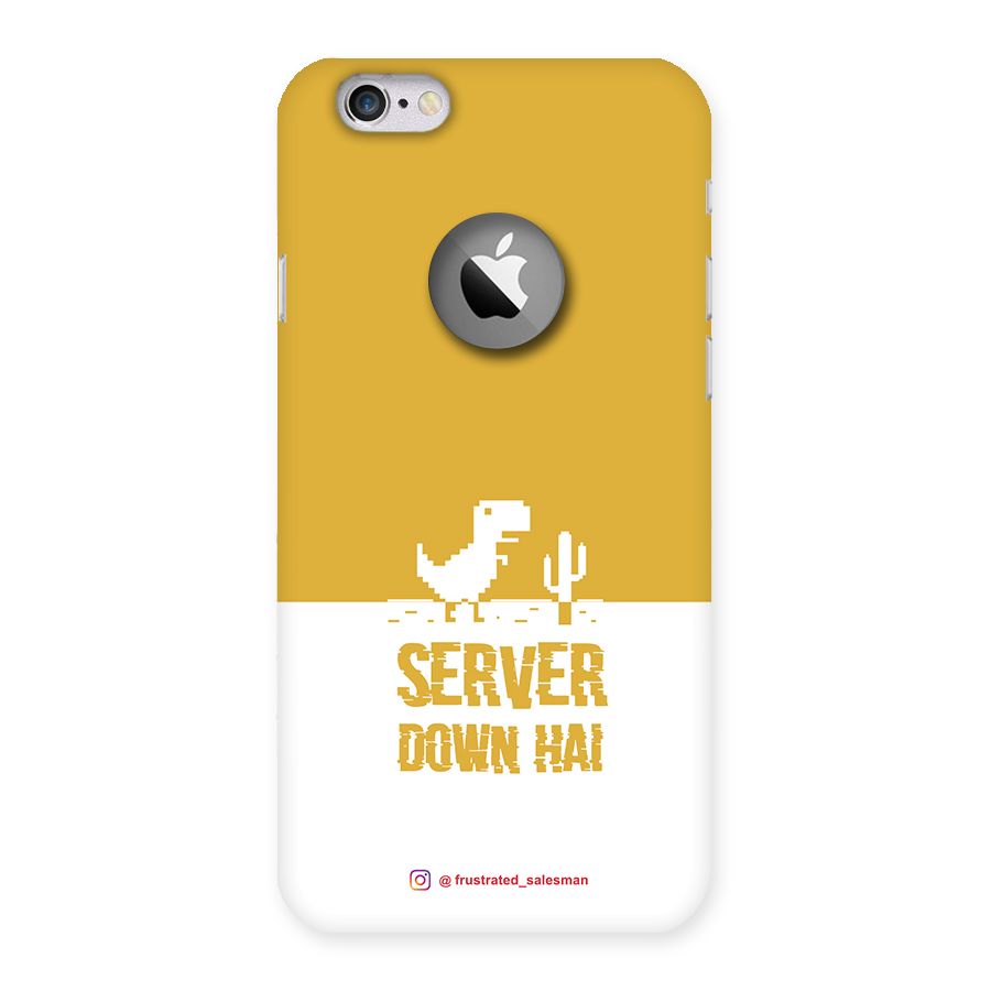 Server Down Hai Mustard Yellow Back Case for iPhone 6 Logo Cut