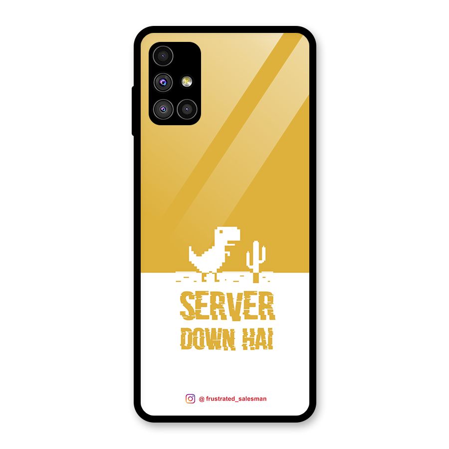 Server Down Hai Mustard Yellow Glass Back Case for Galaxy M51