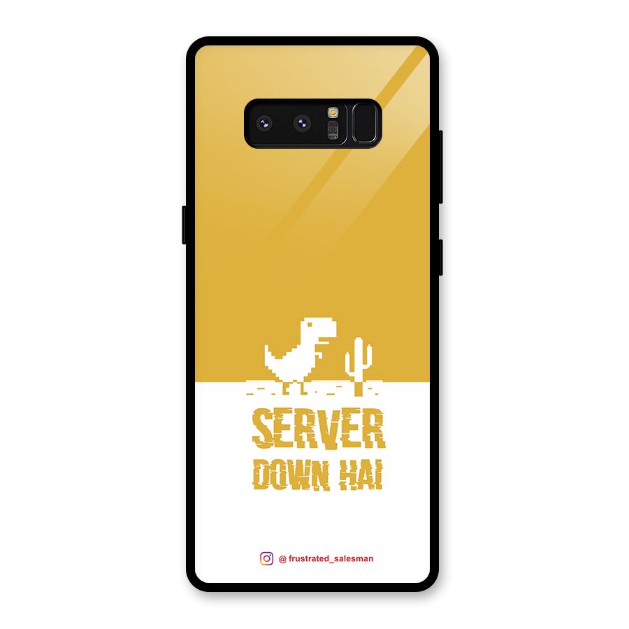 Server Down Hai Mustard Yellow Glass Back Case for Galaxy Note 8