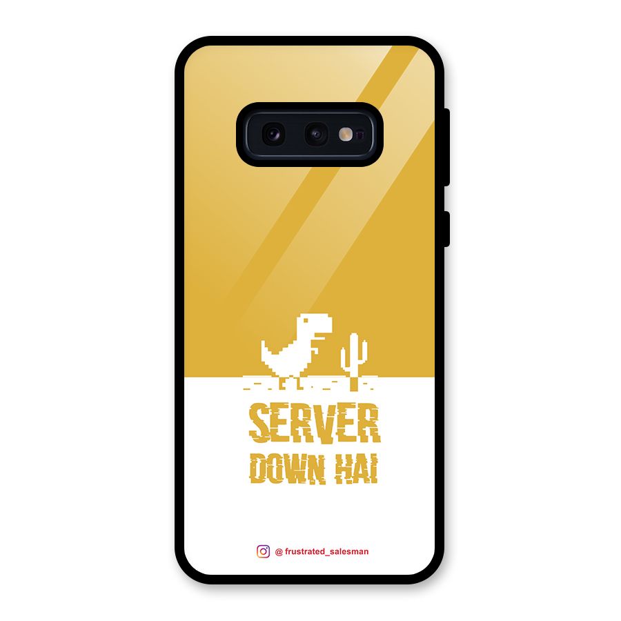 Server Down Hai Mustard Yellow Glass Back Case for Galaxy S10e