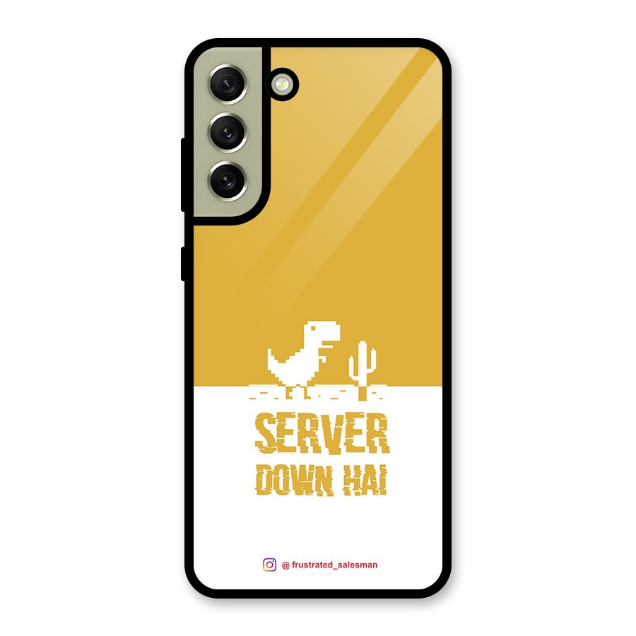 Server Down Hai Mustard Yellow Glass Back Case for Galaxy S21 FE 5G