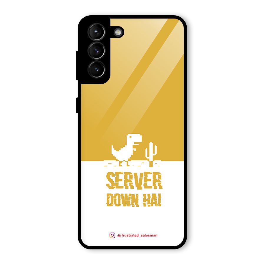 Server Down Hai Mustard Yellow Glass Back Case for Galaxy S21 Plus