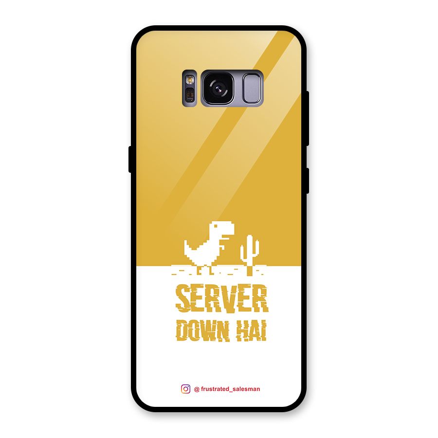 Server Down Hai Mustard Yellow Glass Back Case for Galaxy S8