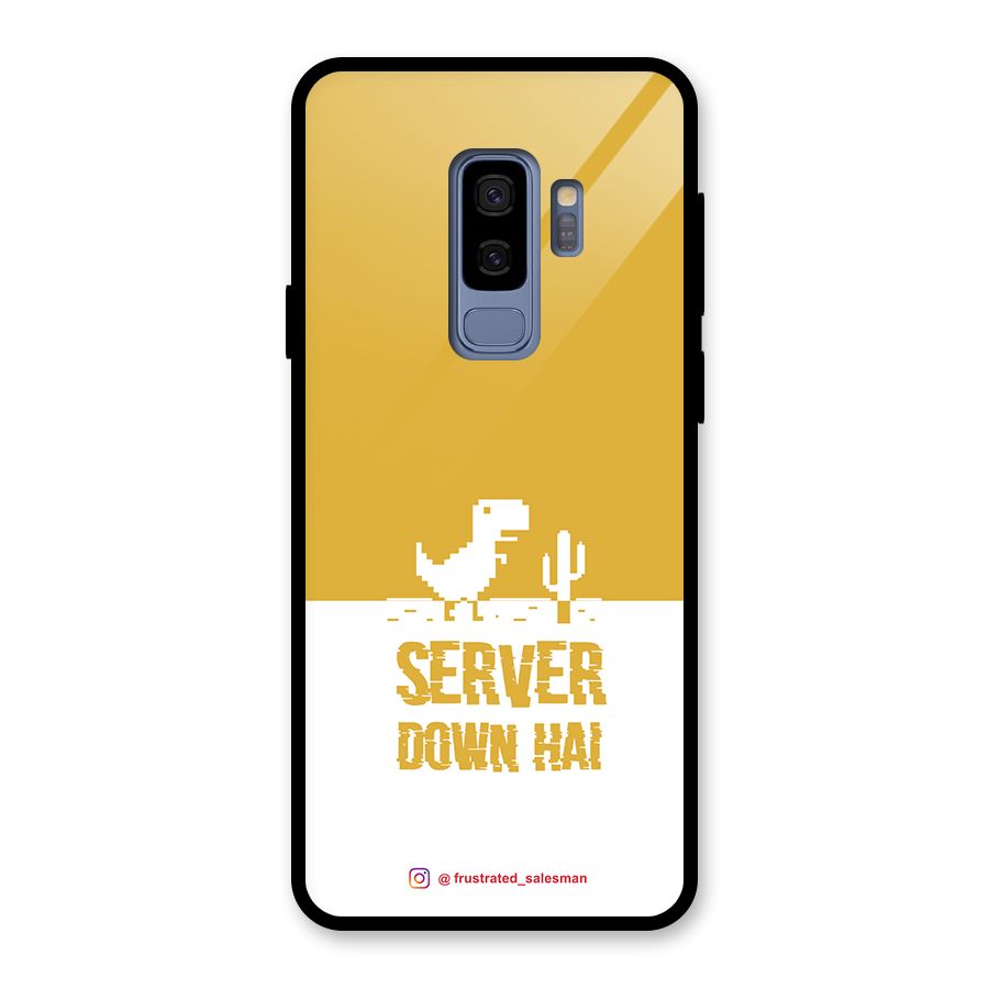 Server Down Hai Mustard Yellow Glass Back Case for Galaxy S9 Plus
