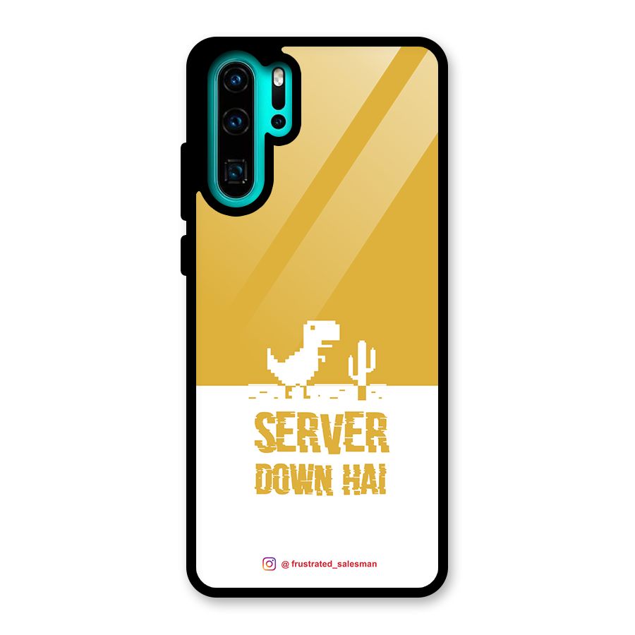 Server Down Hai Mustard Yellow Glass Back Case for Huawei P30 Pro