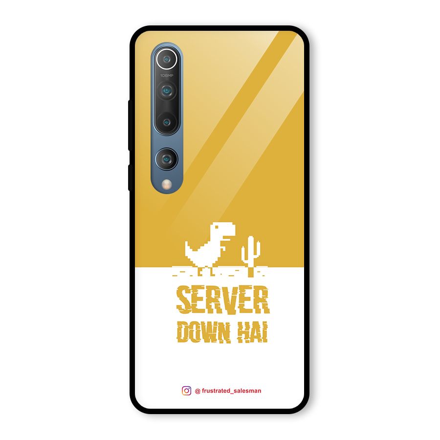 Server Down Hai Mustard Yellow Glass Back Case for Mi 10