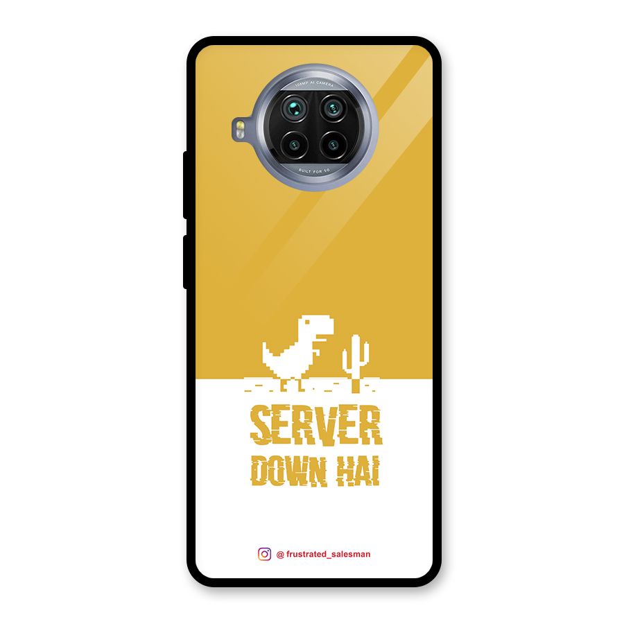 Server Down Hai Mustard Yellow Glass Back Case for Mi 10i