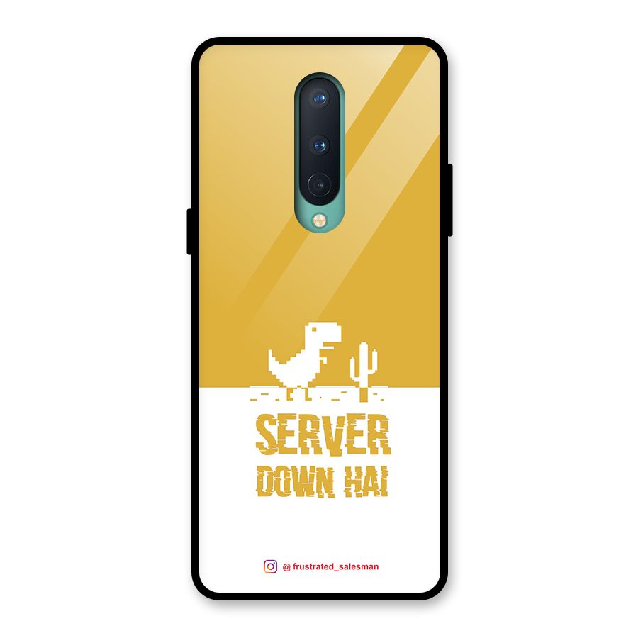 Server Down Hai Mustard Yellow Glass Back Case for OnePlus 8