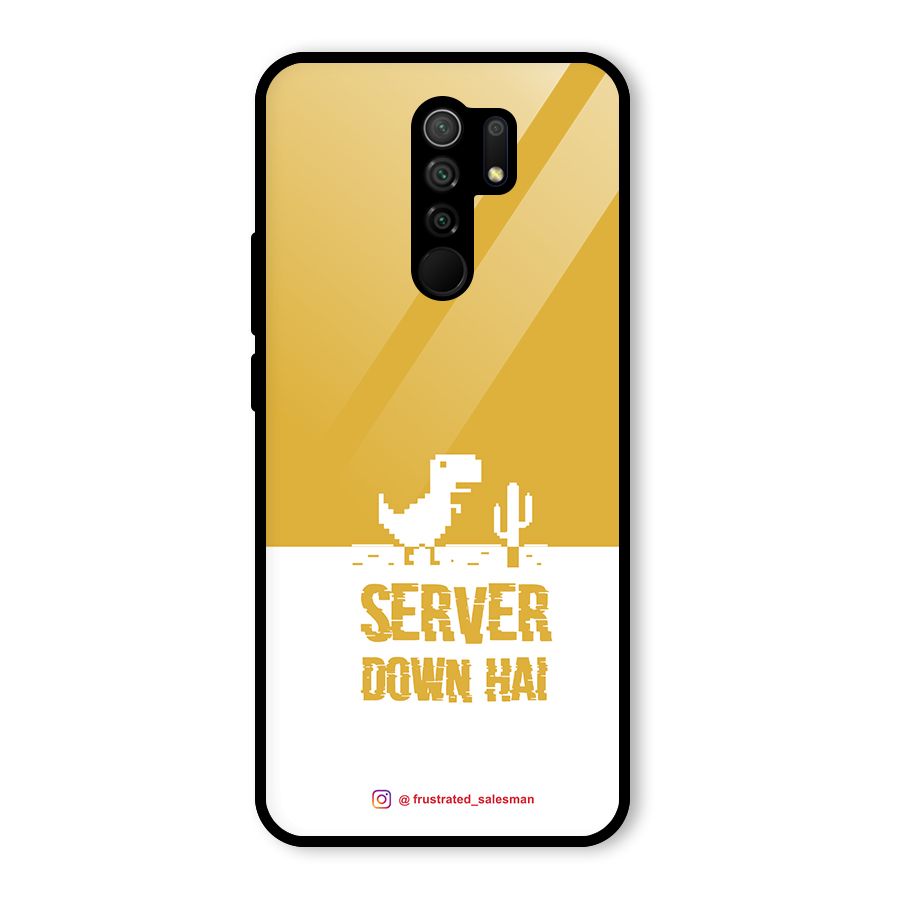 Server Down Hai Mustard Yellow Glass Back Case for Poco M2