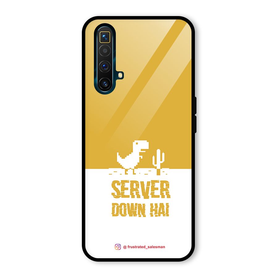 Server Down Hai Mustard Yellow Glass Back Case for Realme X3 SuperZoom