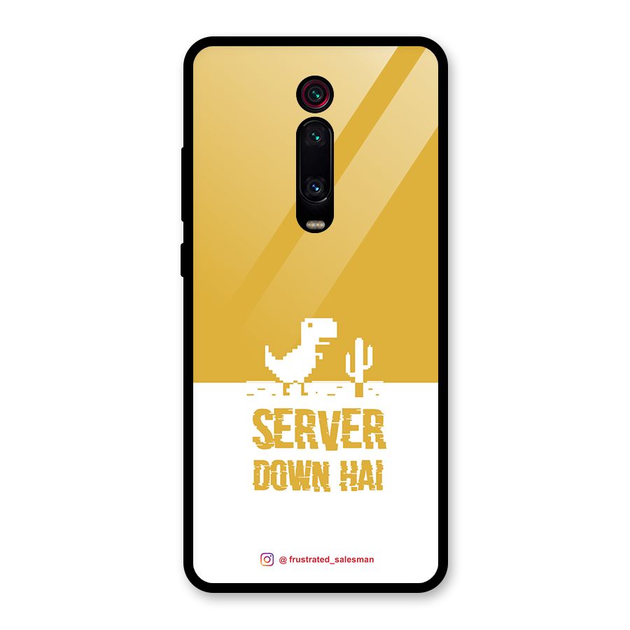 Server Down Hai Mustard Yellow Glass Back Case for Redmi K20