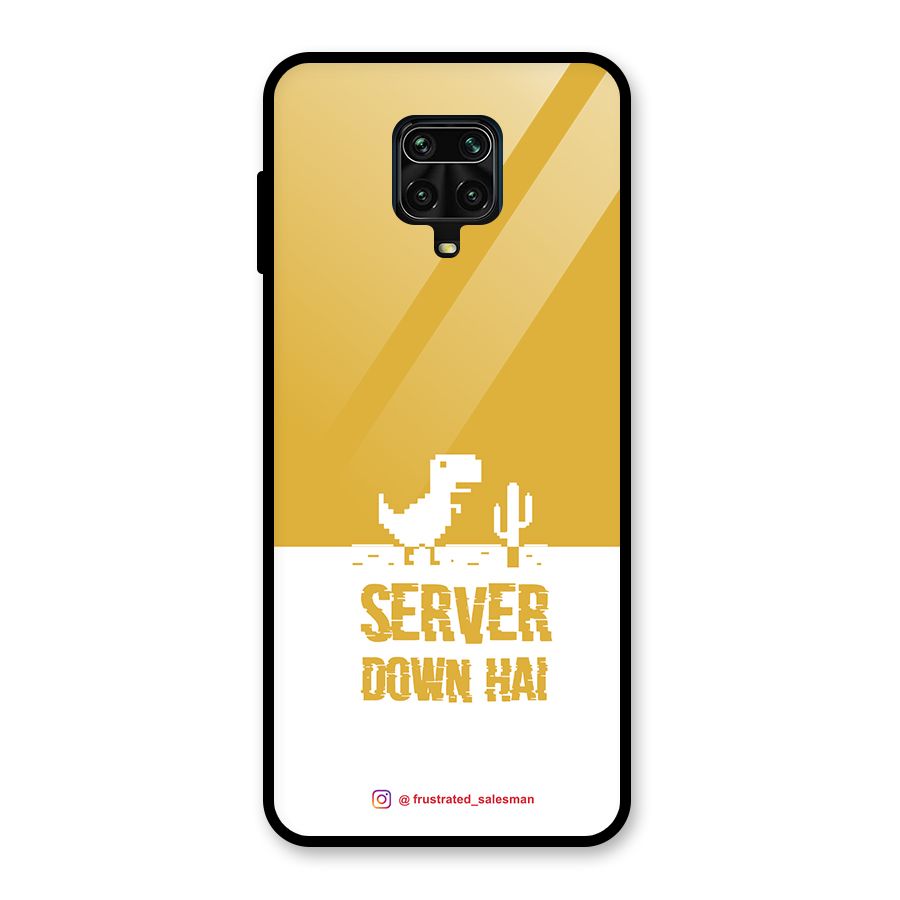 Server Down Hai Mustard Yellow Glass Back Case for Redmi Note 10 Lite