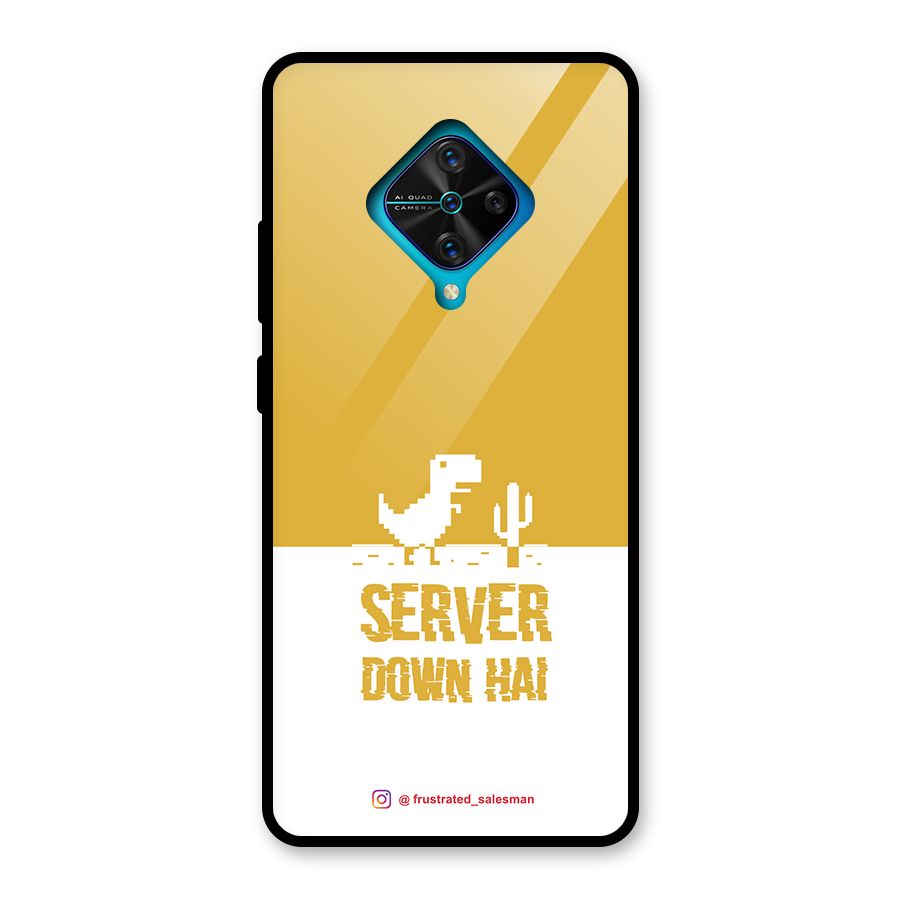 Server Down Hai Mustard Yellow Glass Back Case for Vivo S1 Pro