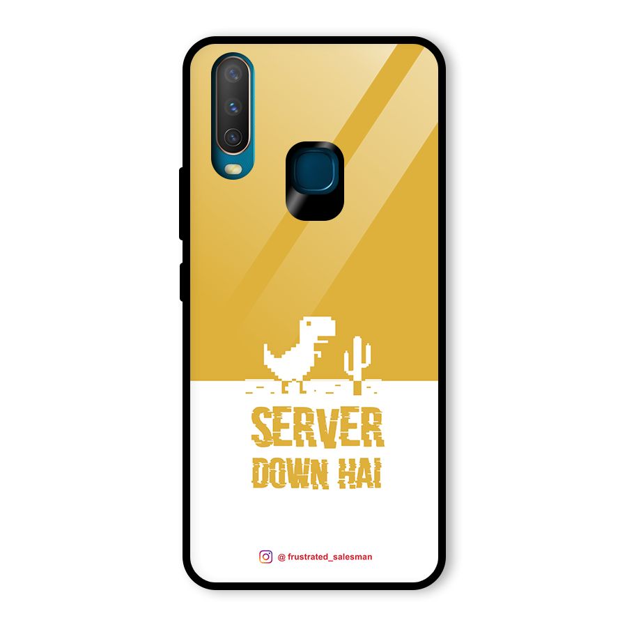 Server Down Hai Mustard Yellow Glass Back Case for Vivo Y15