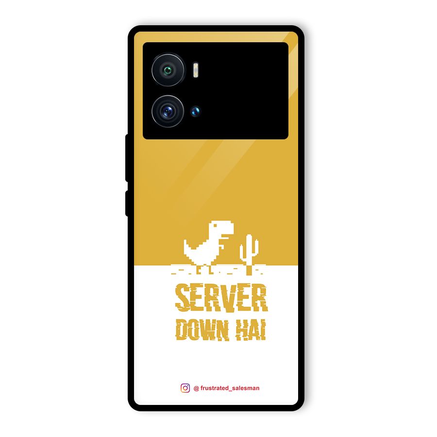 Server Down Hai Mustard Yellow Glass Back Case for Vivo iQOO 9 Pro