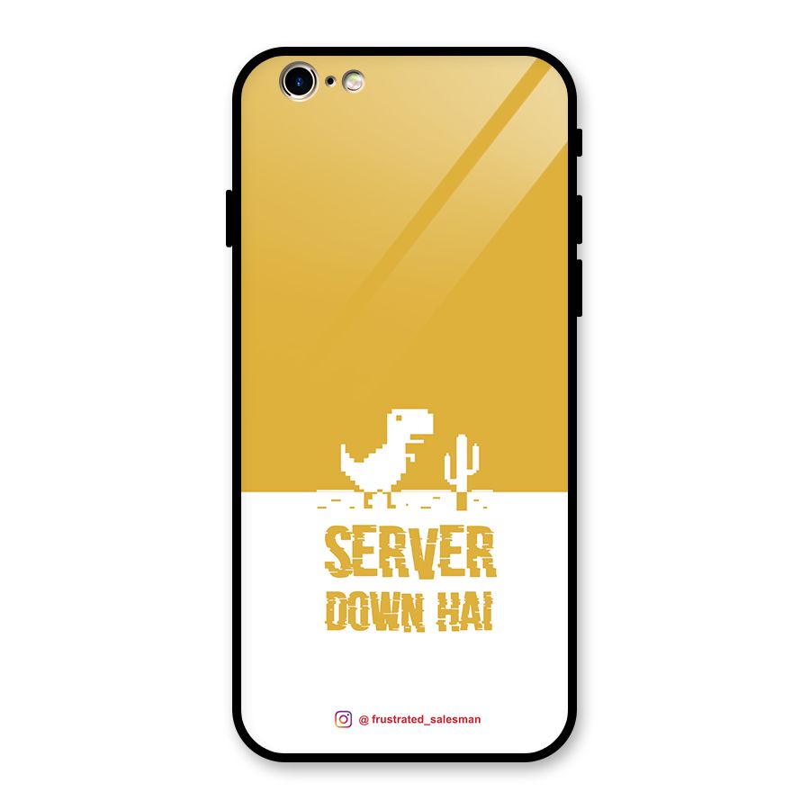 Server Down Hai Mustard Yellow Glass Back Case for iPhone 6 6S