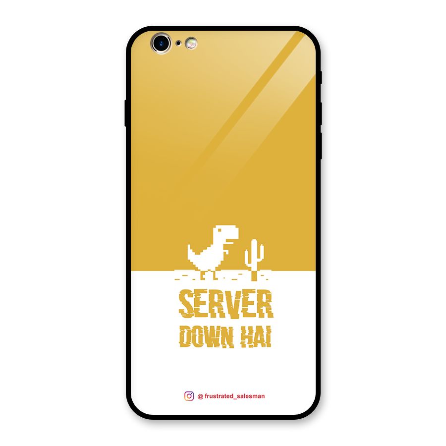 Server Down Hai Mustard Yellow Glass Back Case for iPhone 6 Plus 6S Plus