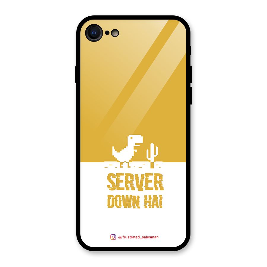 Server Down Hai Mustard Yellow Glass Back Case for iPhone 7
