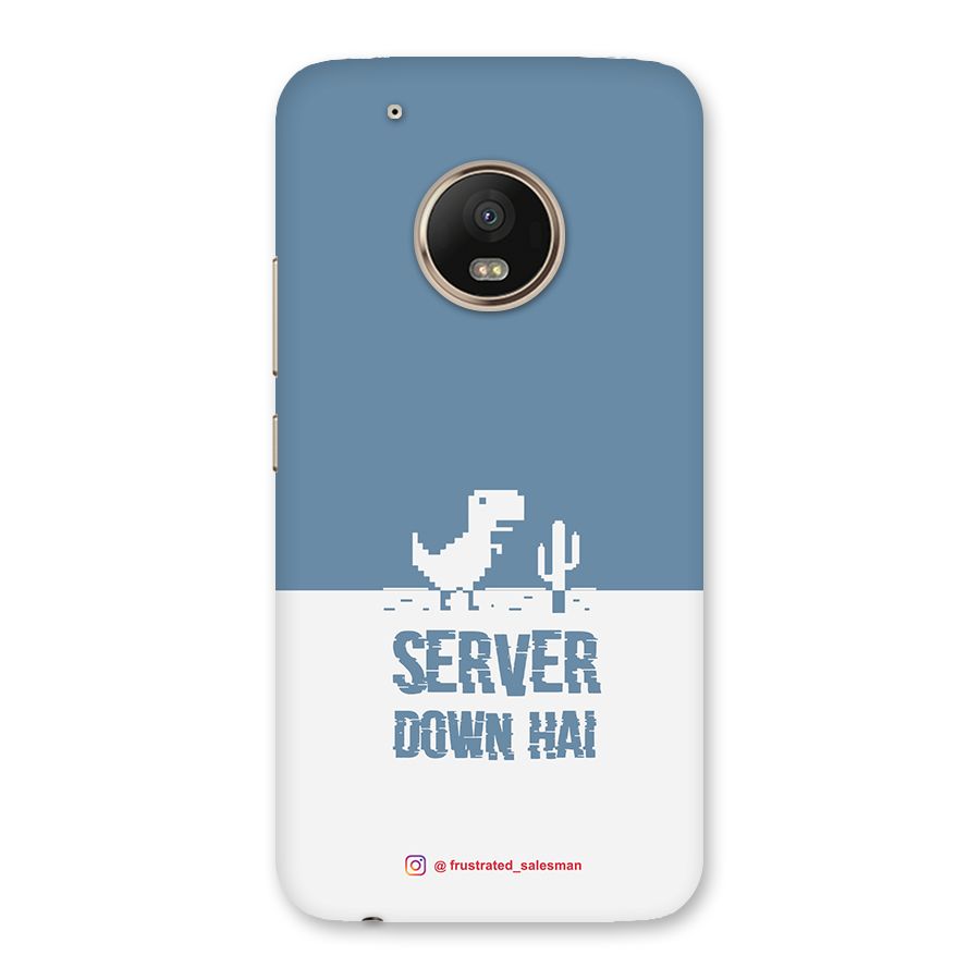 Server Down Hai SteelBlue Back Case for Moto G5 Plus