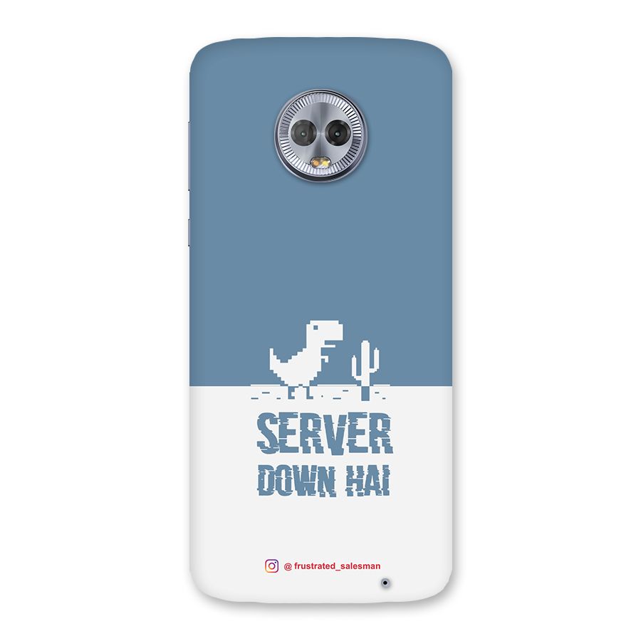 Server Down Hai SteelBlue Back Case for Moto G6 Plus