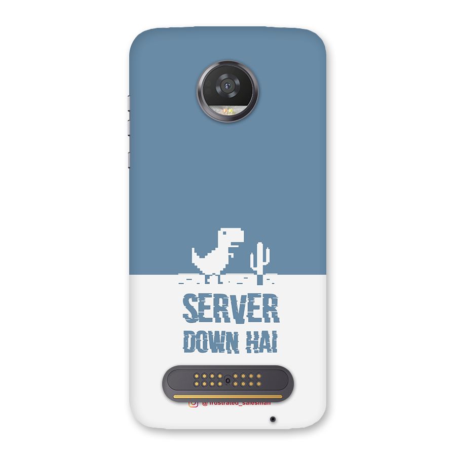 Server Down Hai SteelBlue Back Case for Moto Z2 Play