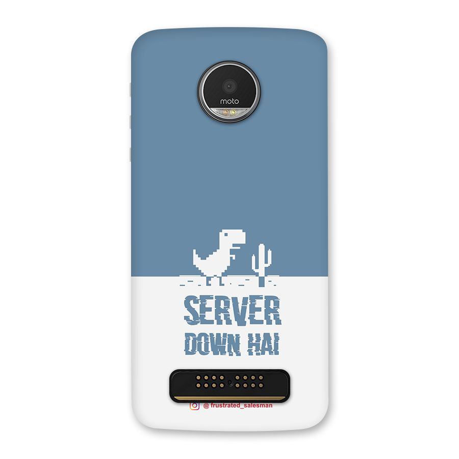 Server Down Hai SteelBlue Back Case for Moto Z Play