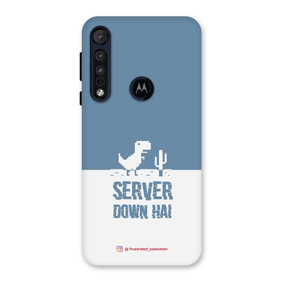 Server Down Hai SteelBlue Back Case for Motorola One Macro