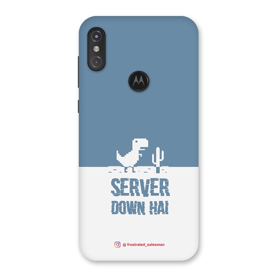 Server Down Hai SteelBlue Back Case for Motorola One Power