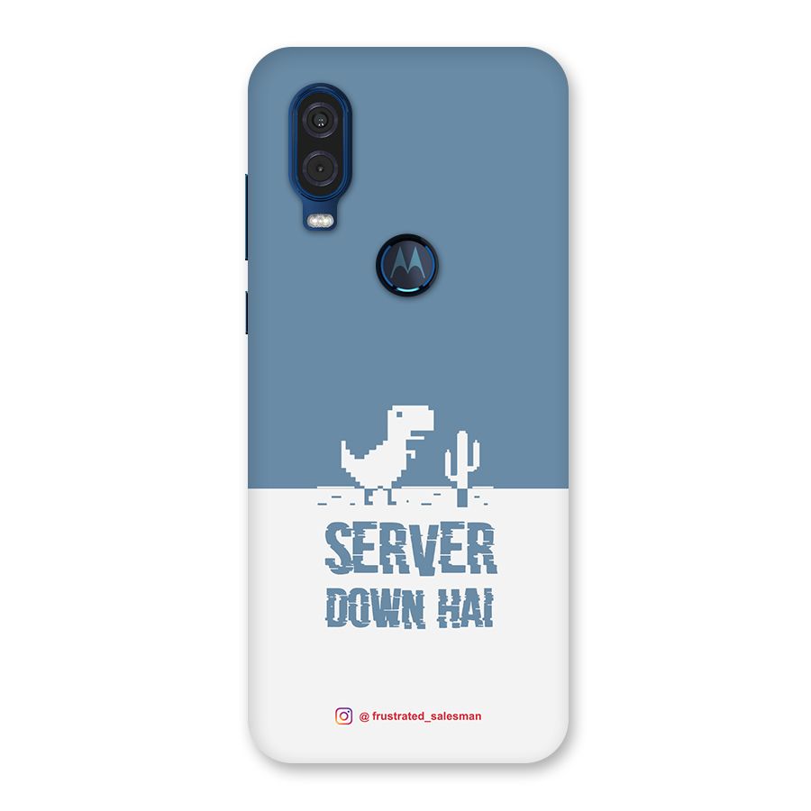 Server Down Hai SteelBlue Back Case for Motorola One Vision