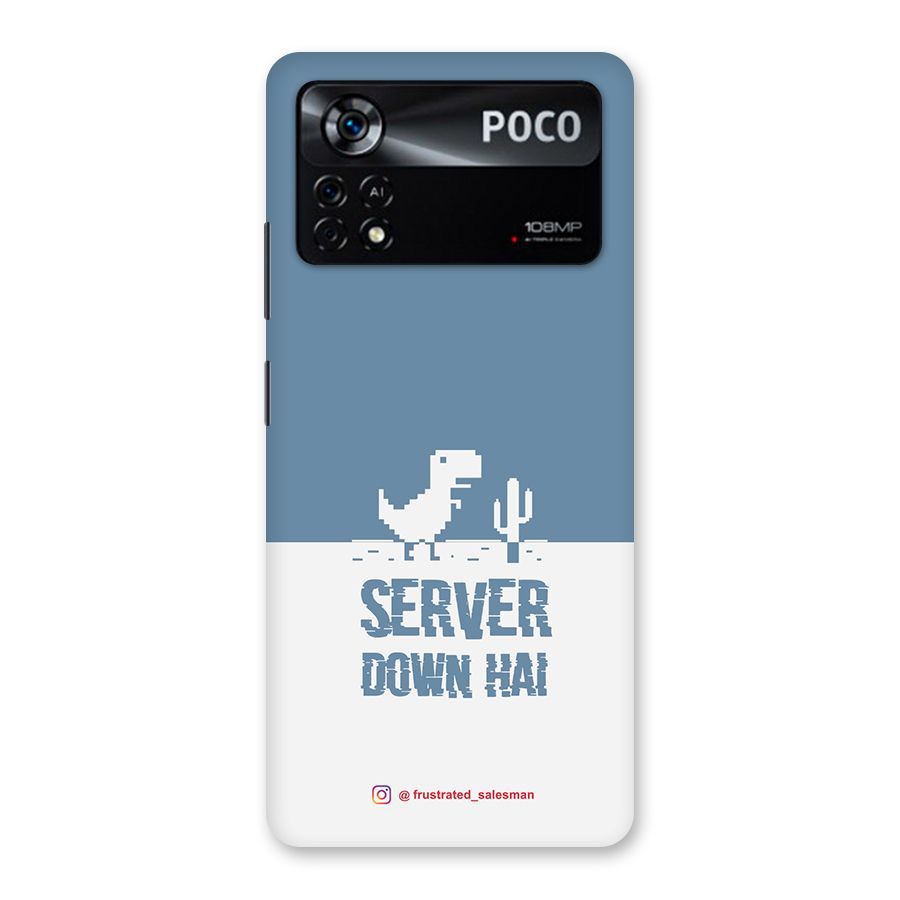 Server Down Hai SteelBlue Back Case for Poco X4 Pro 5G