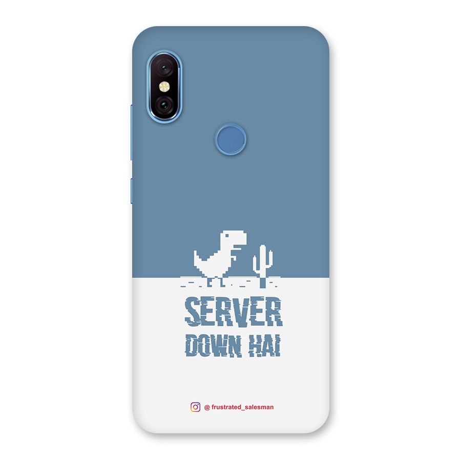 Server Down Hai SteelBlue Back Case for Redmi Note 6 Pro