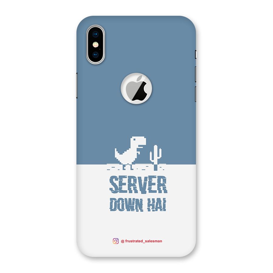 Server Down Hai SteelBlue Back Case for iPhone XS Logo Cut