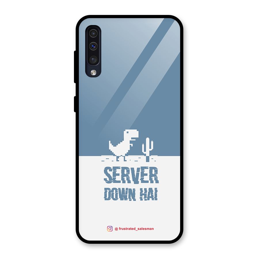 Server Down Hai SteelBlue Glass Back Case for Galaxy A50